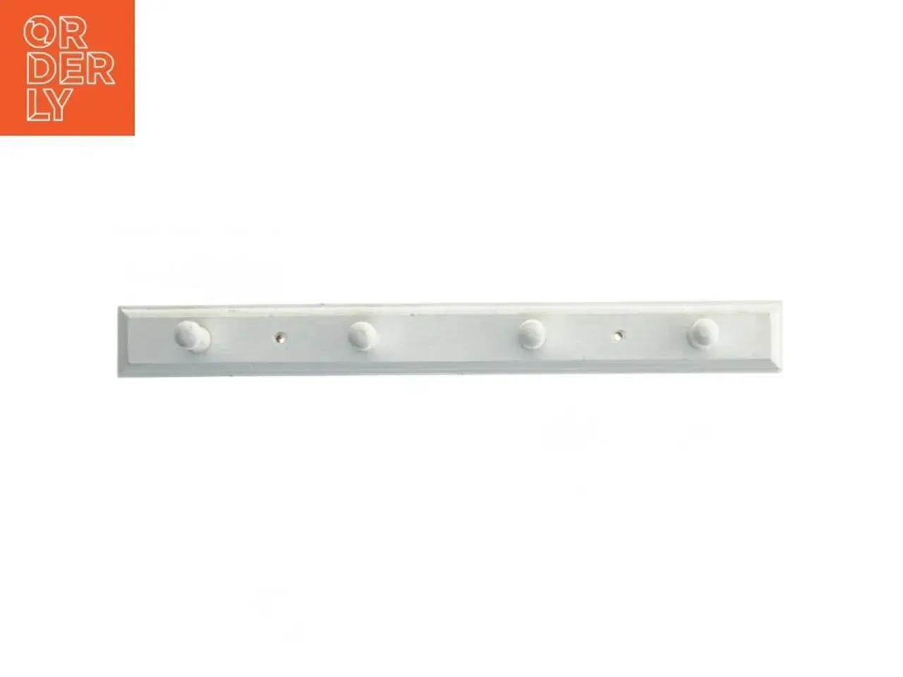 Billede 1 - Hvidt vægmonteret knagerække (str. 40x4,5 cm)