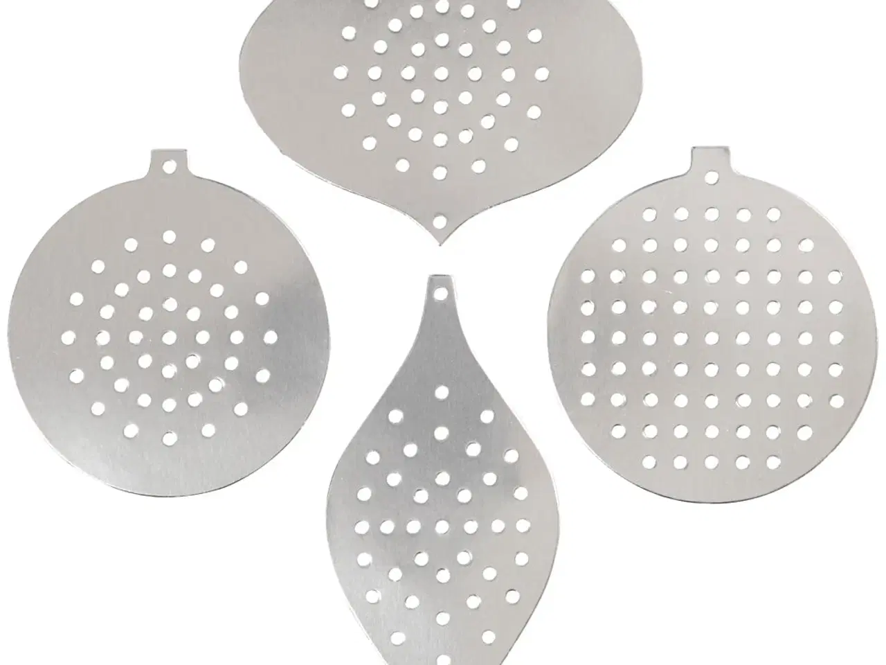 Billede 1 - Sykarton Juleornamenter i Metallic Sølv - 8 stk.