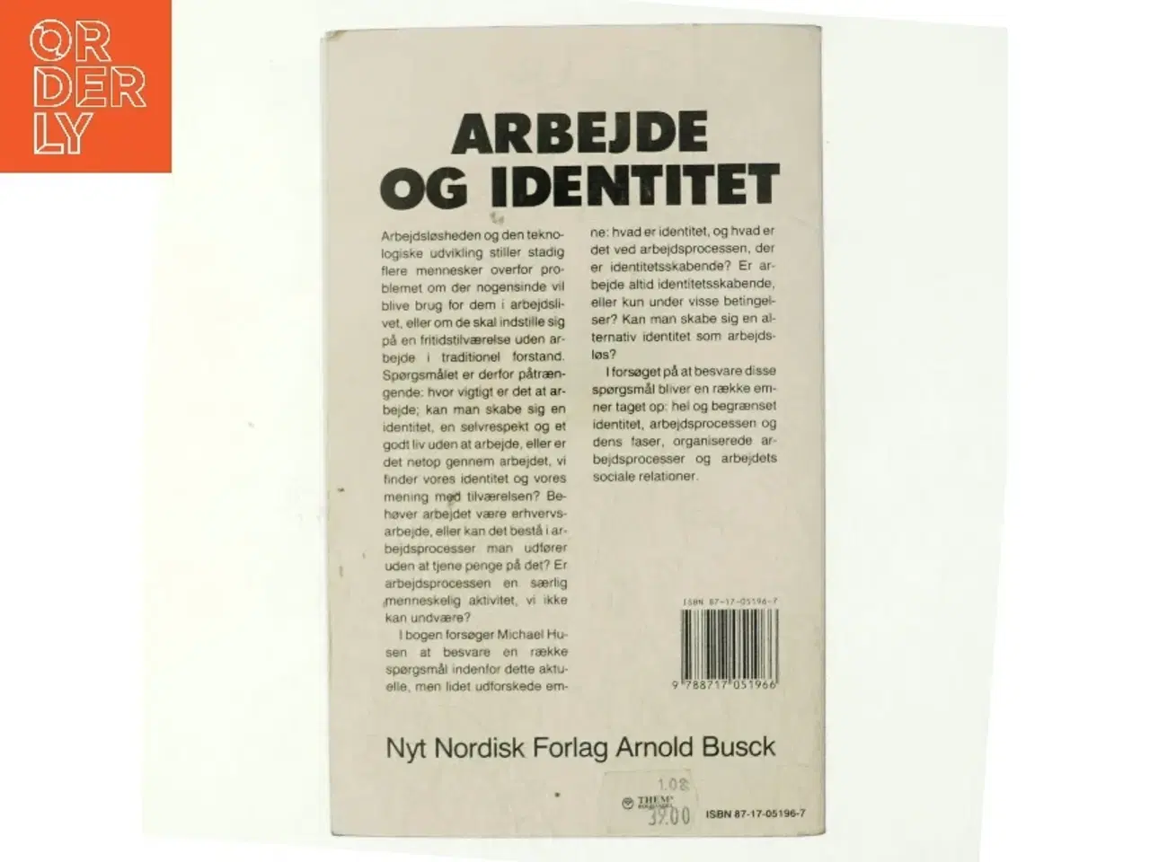 Billede 3 - Arbejde og identitet af Michael Husen (Bog)