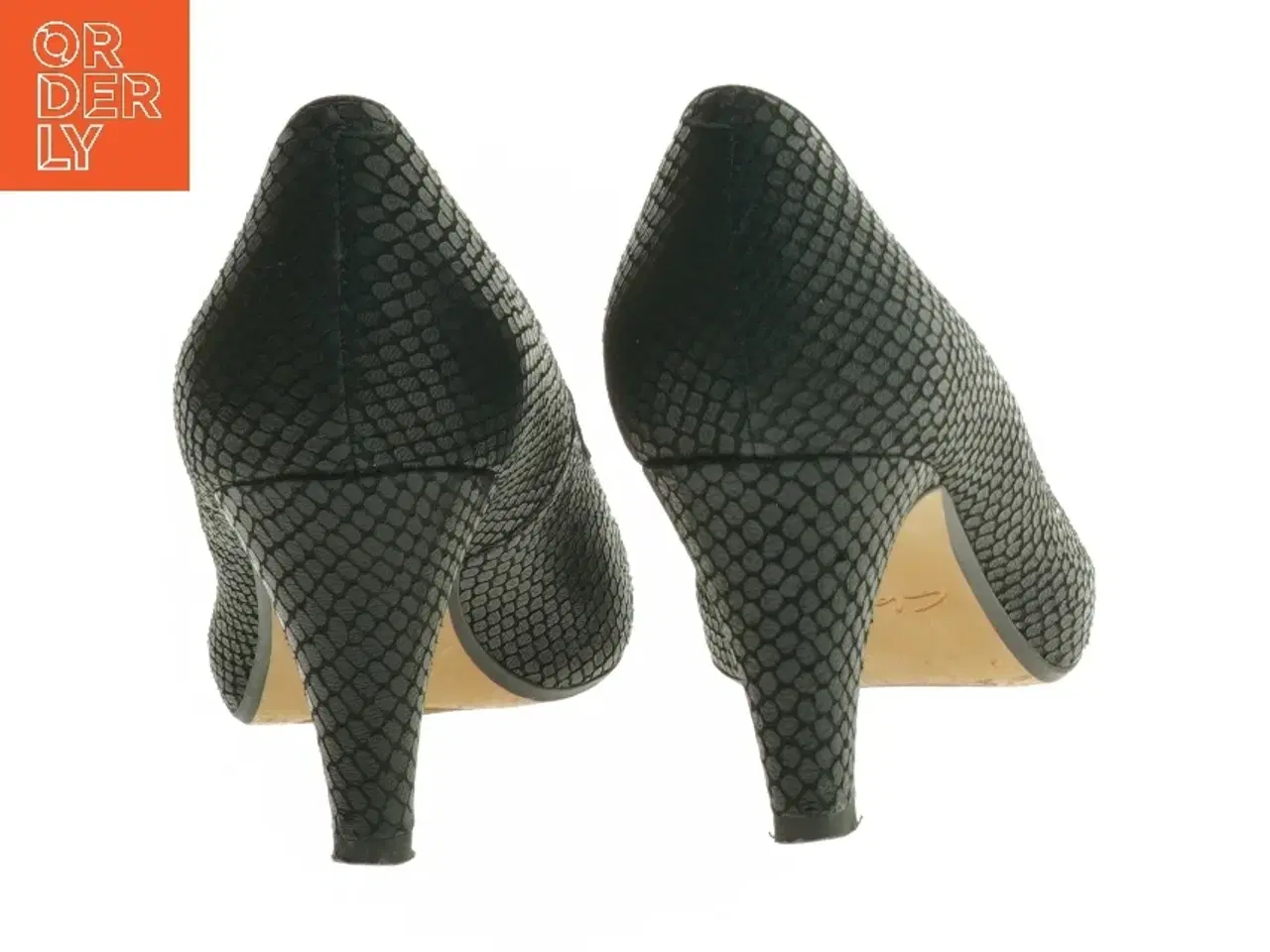 Billede 4 - Sorte sko med høje hæle fra Clarks (str. 4,5)