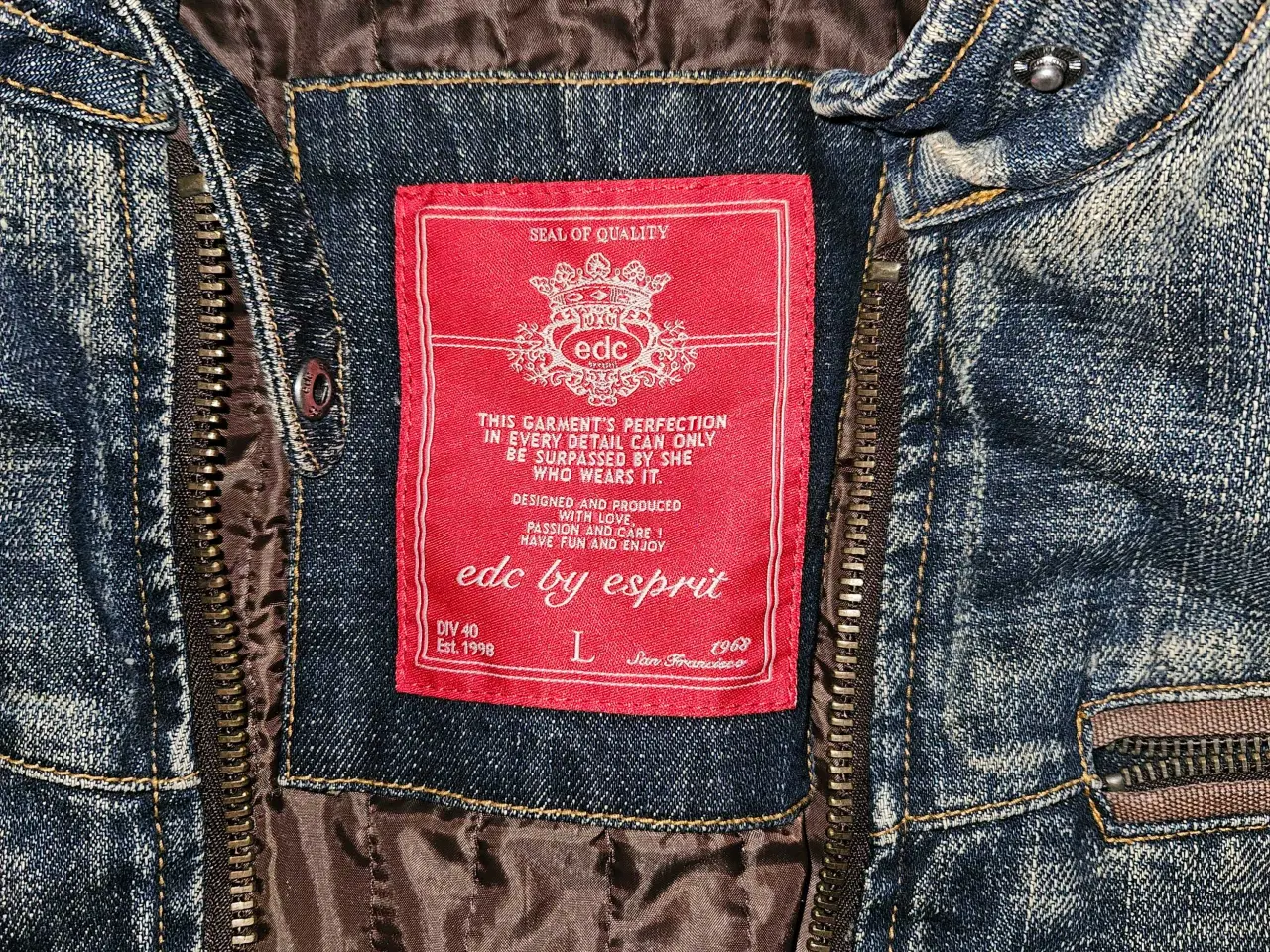 Billede 3 - Cowboyjakke, fed model. Slidt look.Str. L