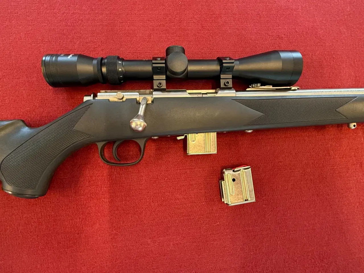Billede 1 - Marlin 917 Stainless kal. 17 hmr salonriffel incl. kikkert og lyddæmper
