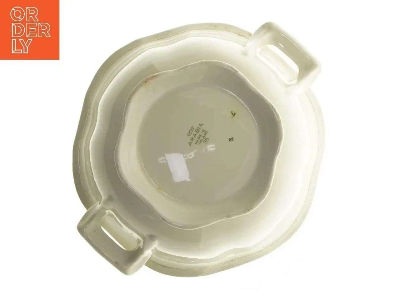 Billede 6 - Rund serveringsskål med låg fra Arabia (str. Ø 21x19 cm)