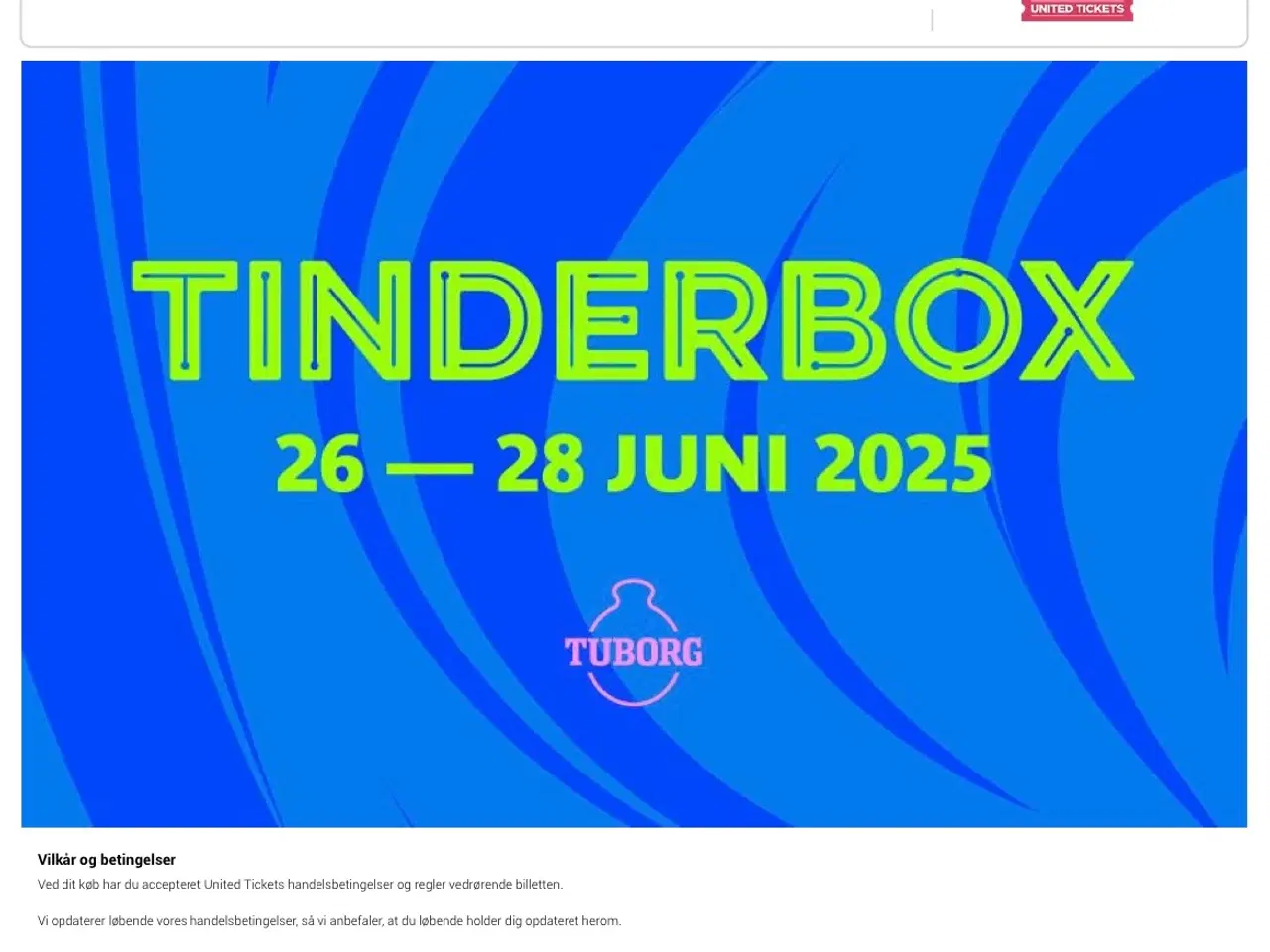 Billede 1 - SÆLGES: Tinderbox 2025 Partout-billet!