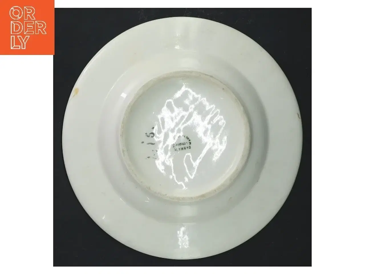 Billede 2 - Porcelænsfad med blomstermotiv fra Lyngby (str. Ø 15 cm)