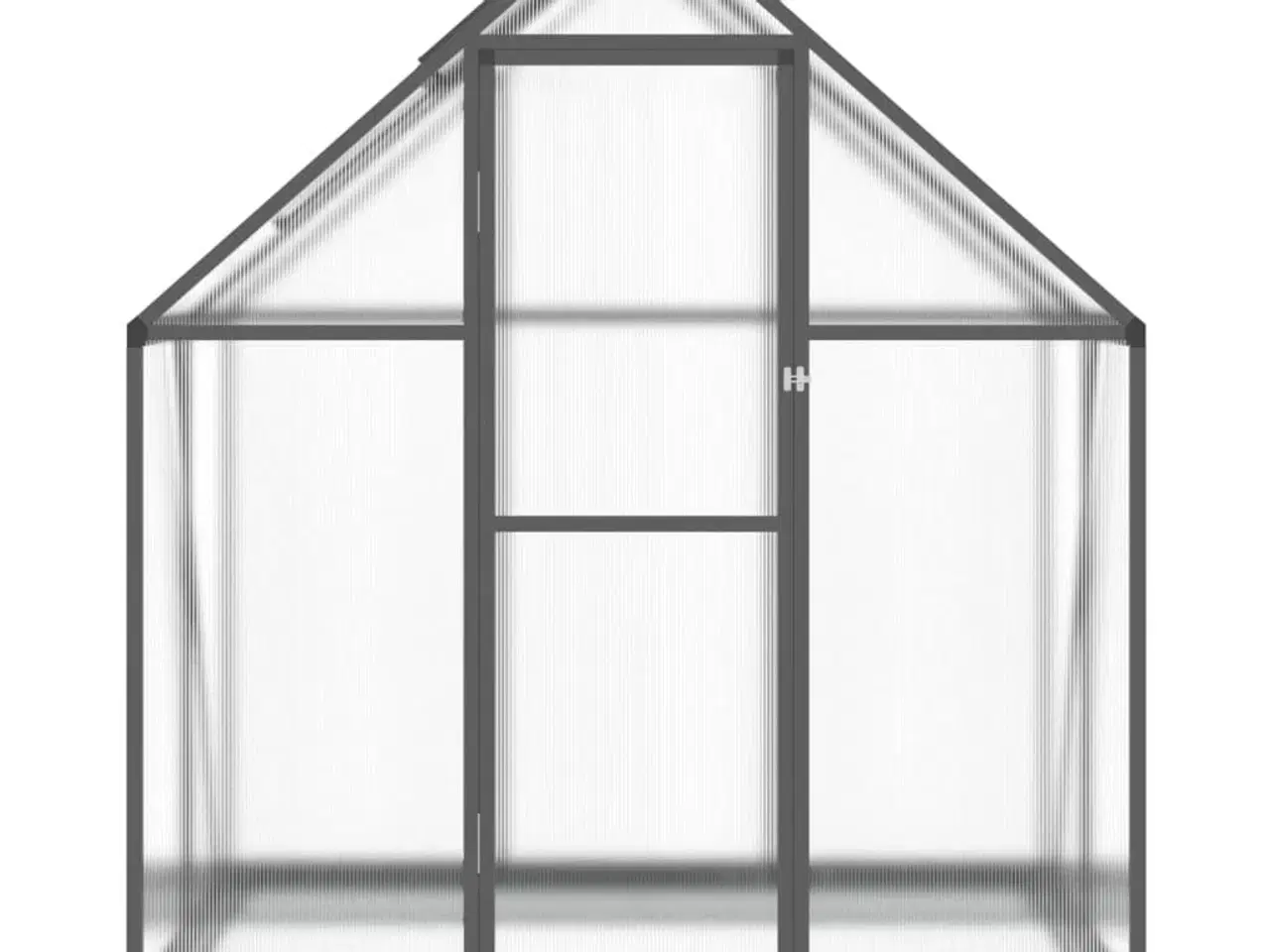 Billede 3 - Drivhus med fundamentramme 169x114x202 cm aluminium antracitgrå