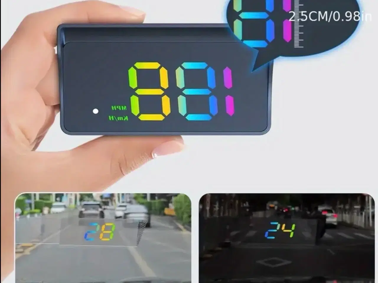 Billede 8 - W1S Bil Head-Up Display (HUD) - Let at bruge, Plug