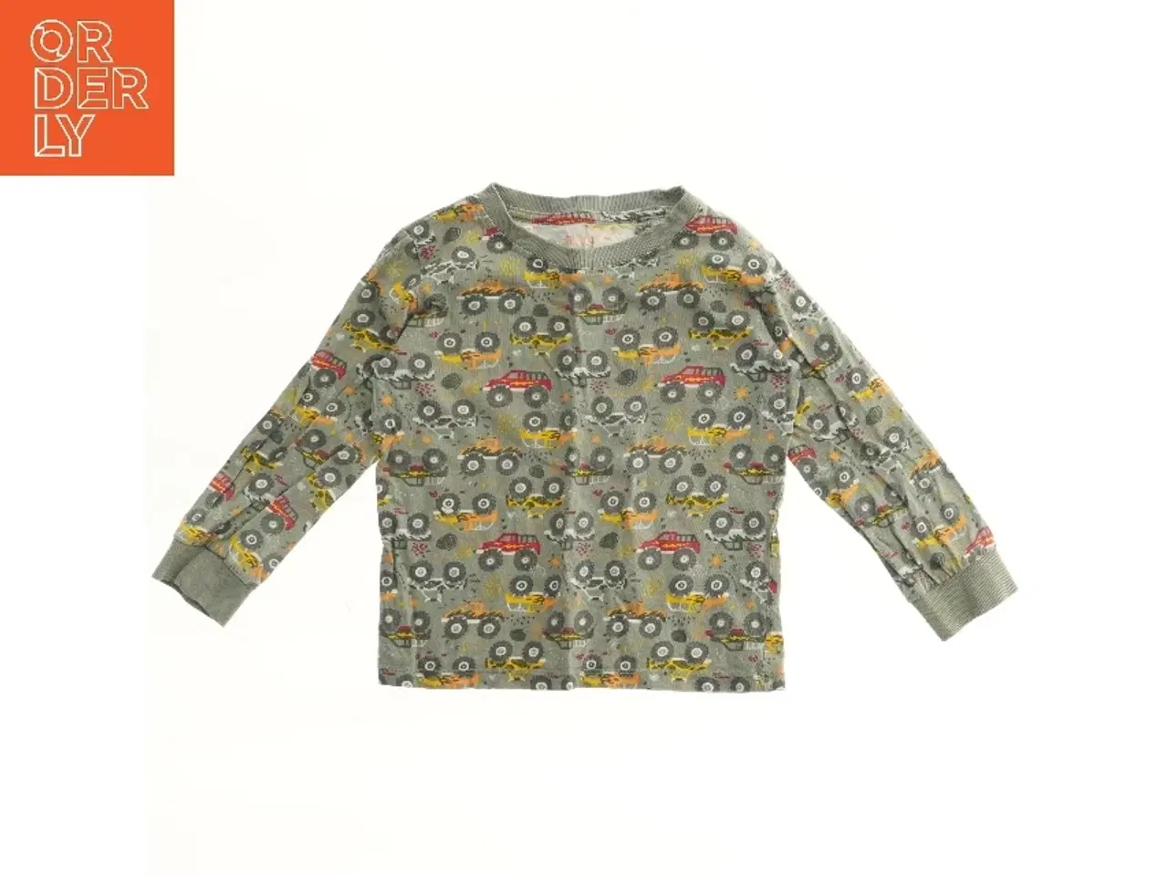 Billede 1 - Langærmet bluse med biler (str. 104)