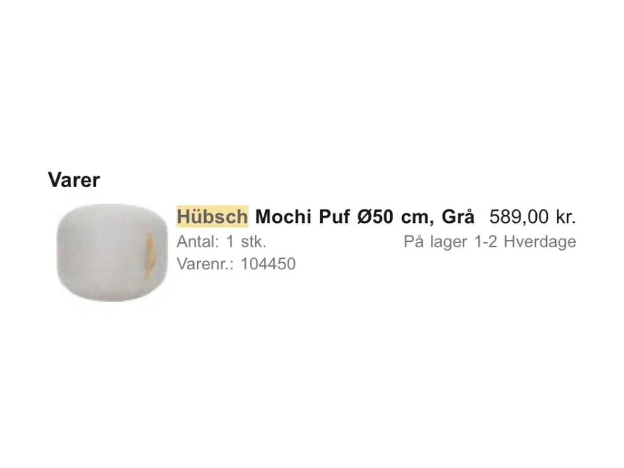 Billede 2 - Hübsch Mochi puf - som ny