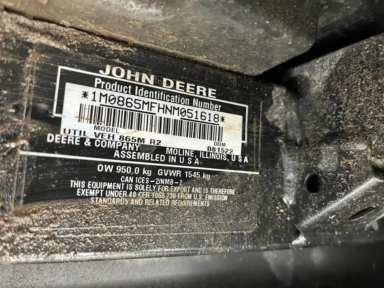 Billede 19 - John Deere XUV865M Fremstår Super flot