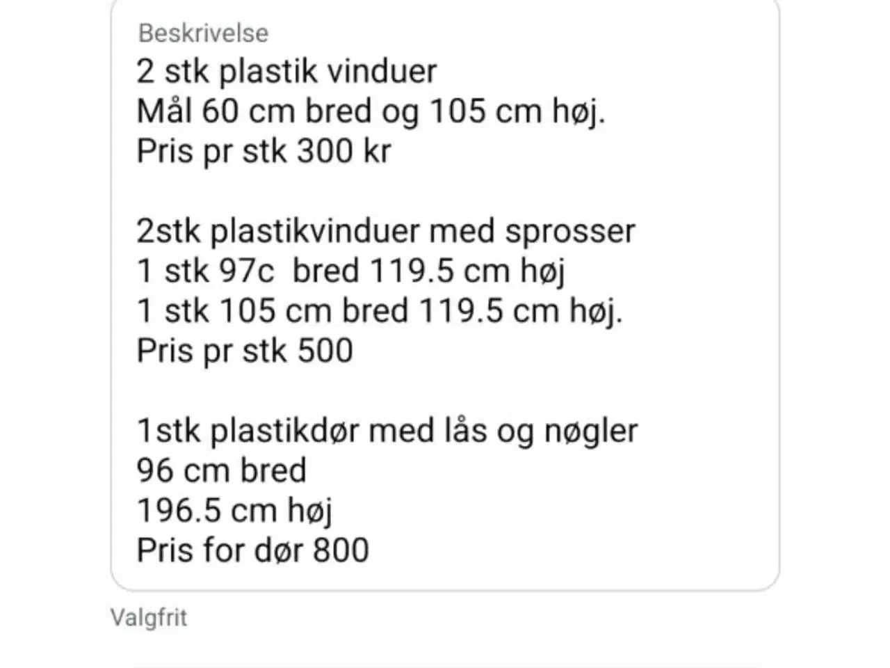 Billede 1 - Plastikdør og Plastikvinduer