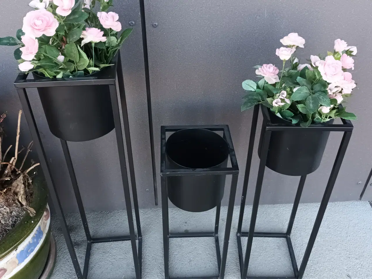 Billede 1 - 3 FLOTTE SMEDEJERNS STATIVER TIL BLOMSTER 40, 50 &