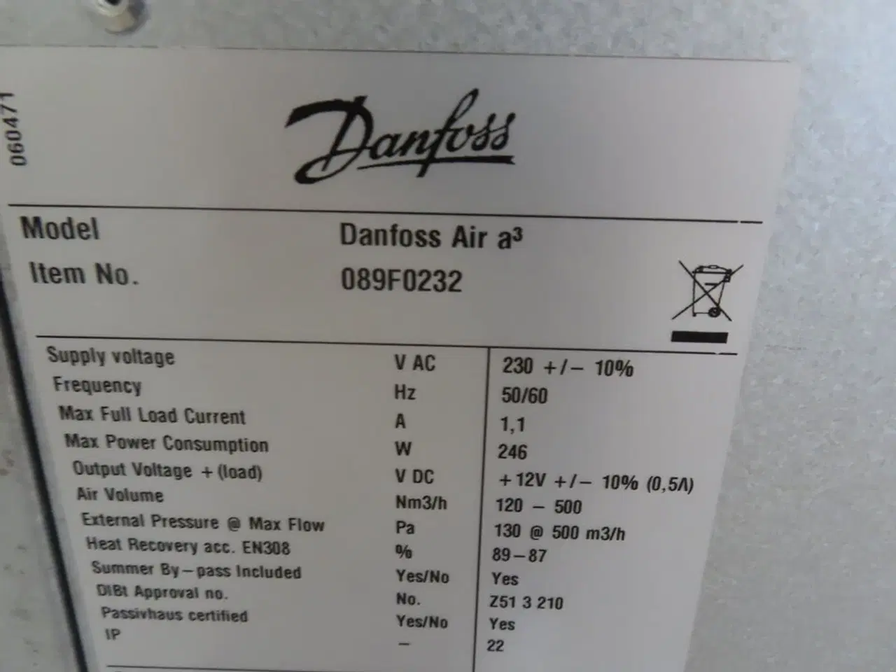 Billede 3 - Ventilationsanlæg - DANFOSS AIR A3