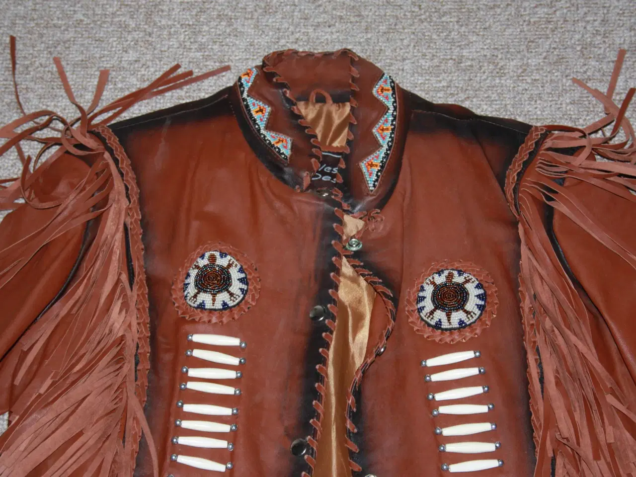 Billede 2 - Western Jacket Brown Traditional Cowboy Leather 