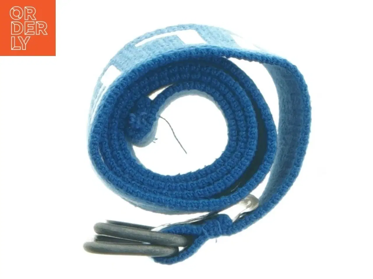 Billede 1 - Blåt nylonbælte med metalspænde fra Tommy Hilfiger (str. 72 cm)