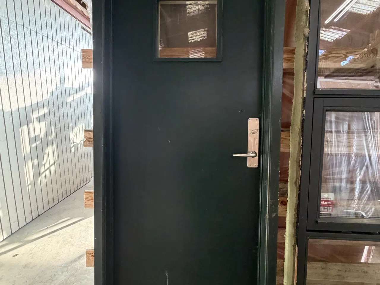 Billede 1 - Grøn & hvid Bøjsø hoveddør m. 1 glas  