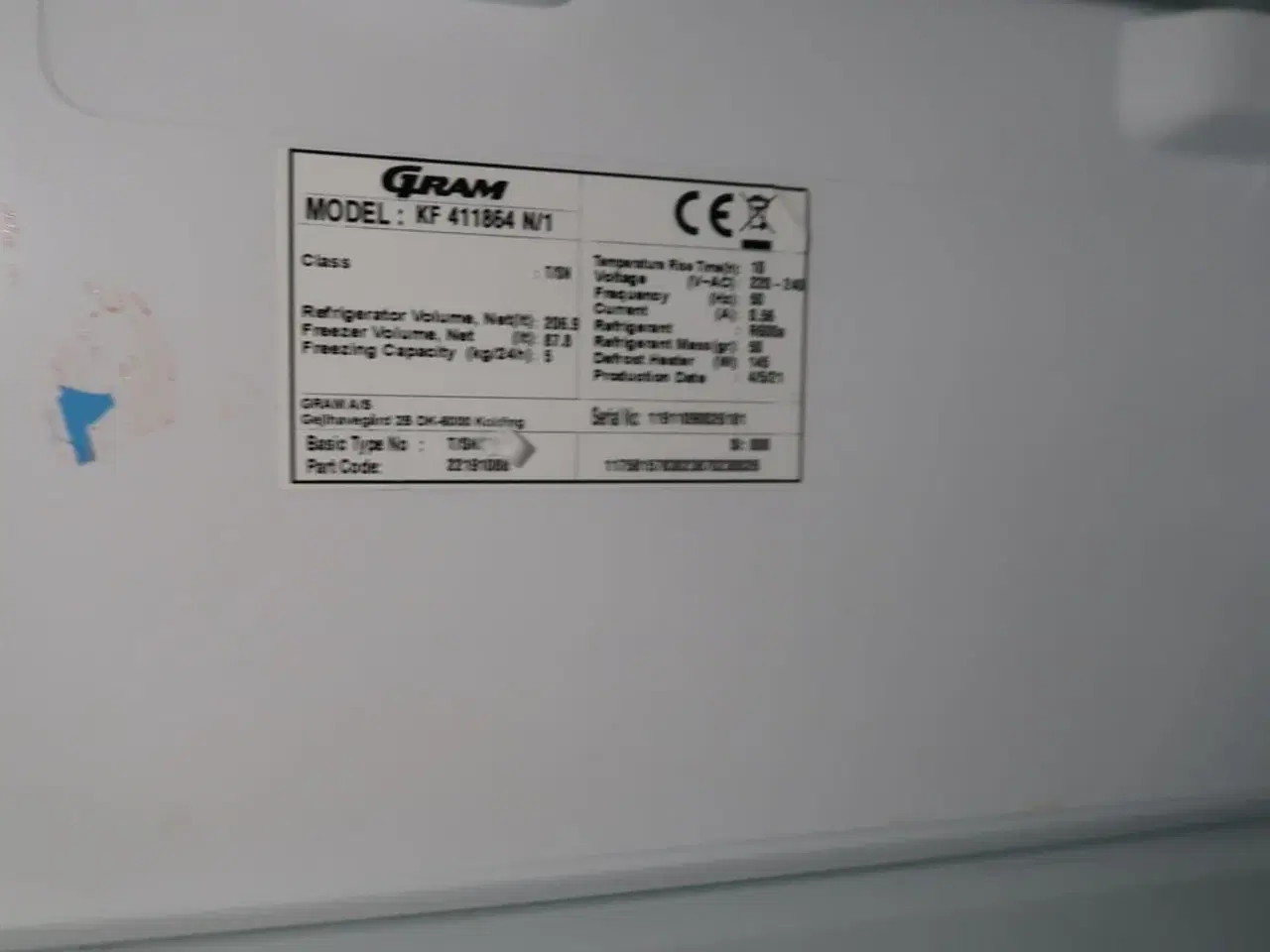 Billede 3 - Køle/fryseskab GRAM KF 411864 N/1