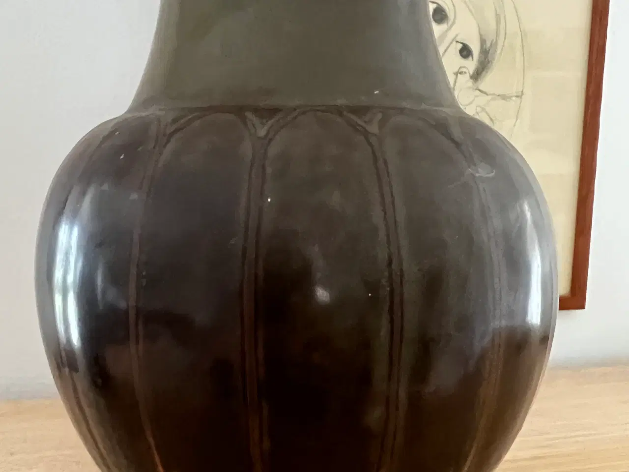 Billede 1 - Valdemar Pedersen keramik vase fra B & G
