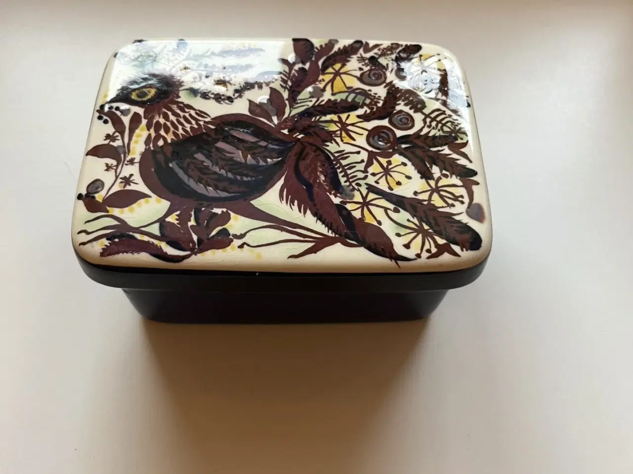 Billede 1 - Royal Copenhagen Fajance smørskål med låg