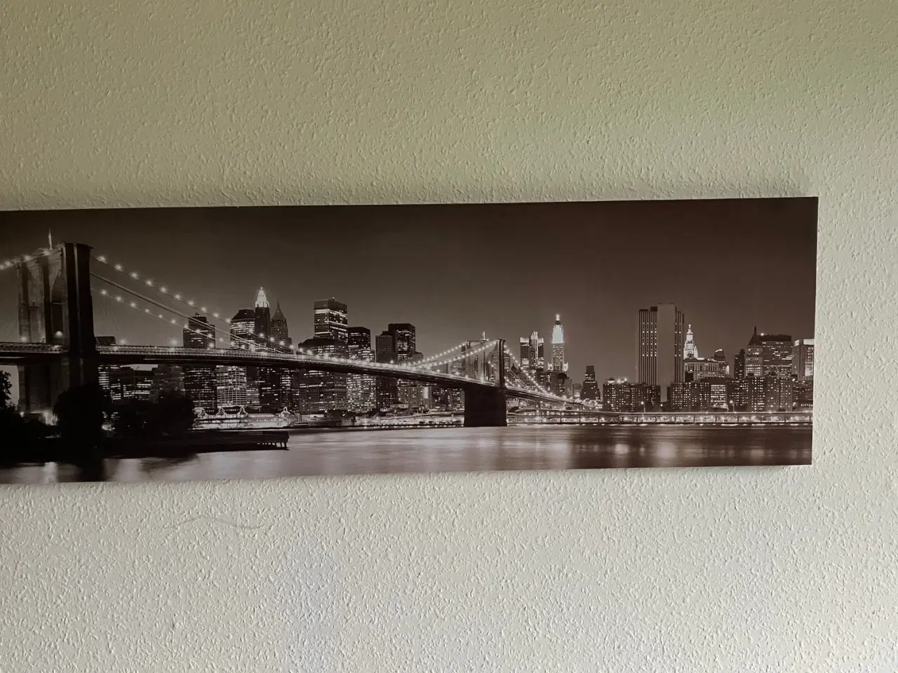 Billede 1 - Lærredstryk New York Brooklyn Bridge 40x120