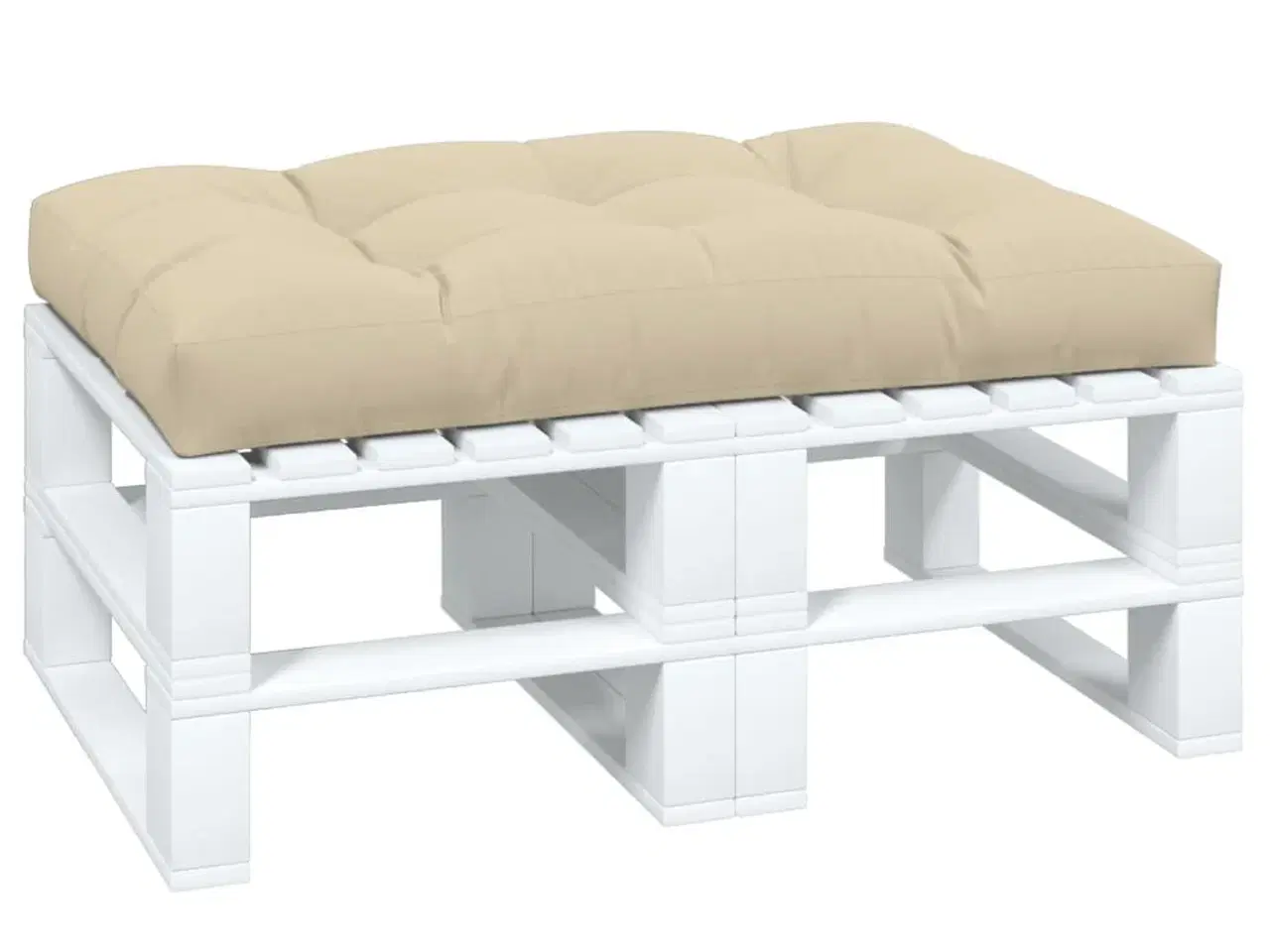 Billede 3 - Pallehynde 120x80x12 cm stof beige