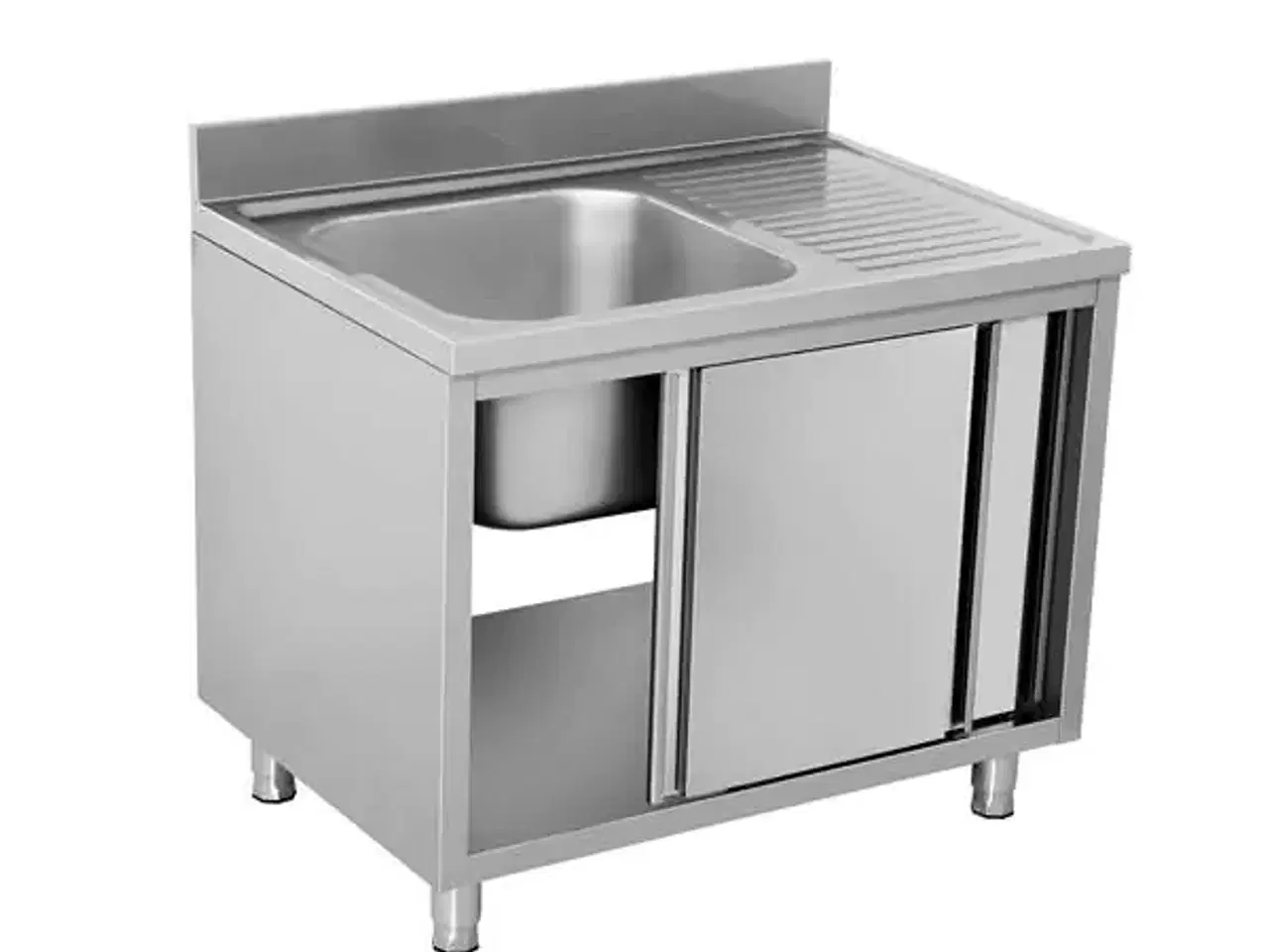 Billede 4 - Stålbord med vask – B1000 x D700 x H850 mm 