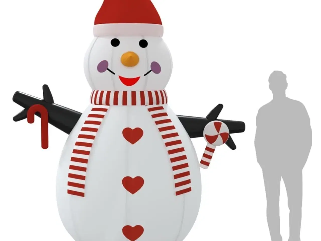 Billede 11 - Oppustelig snemand med LED'er 300 cm