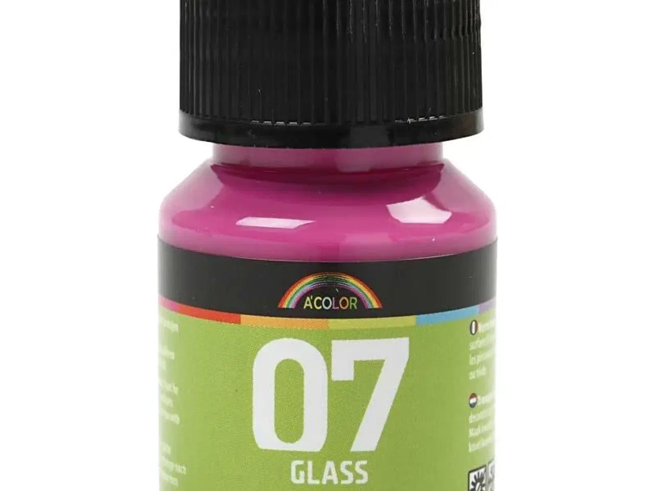 Billede 1 - A-Color Glass Pink 30ml - Vandbaseret Lakmaling