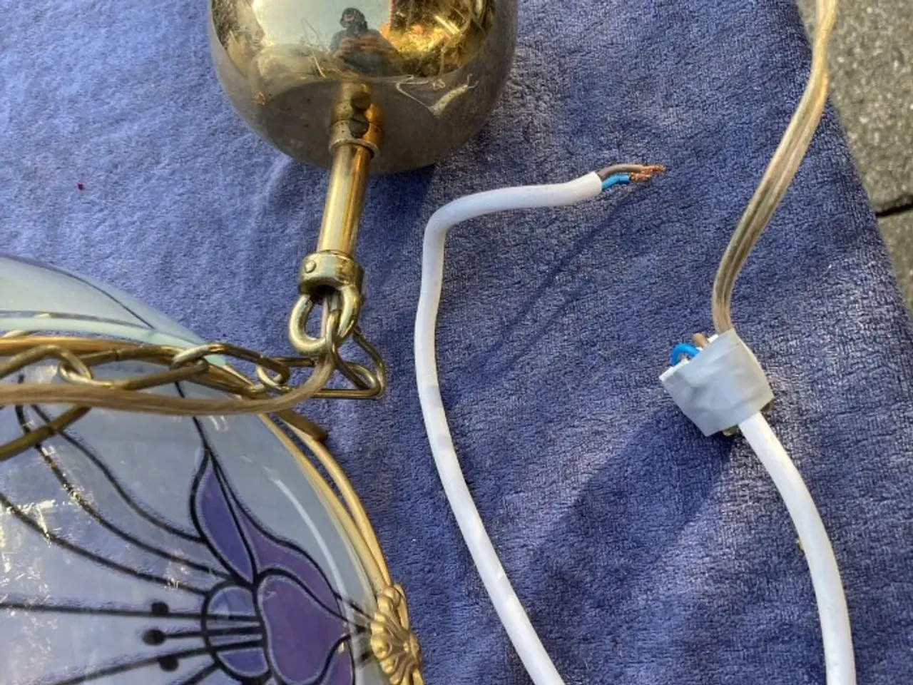 Billede 2 - Loftslampe glas art deco mønster