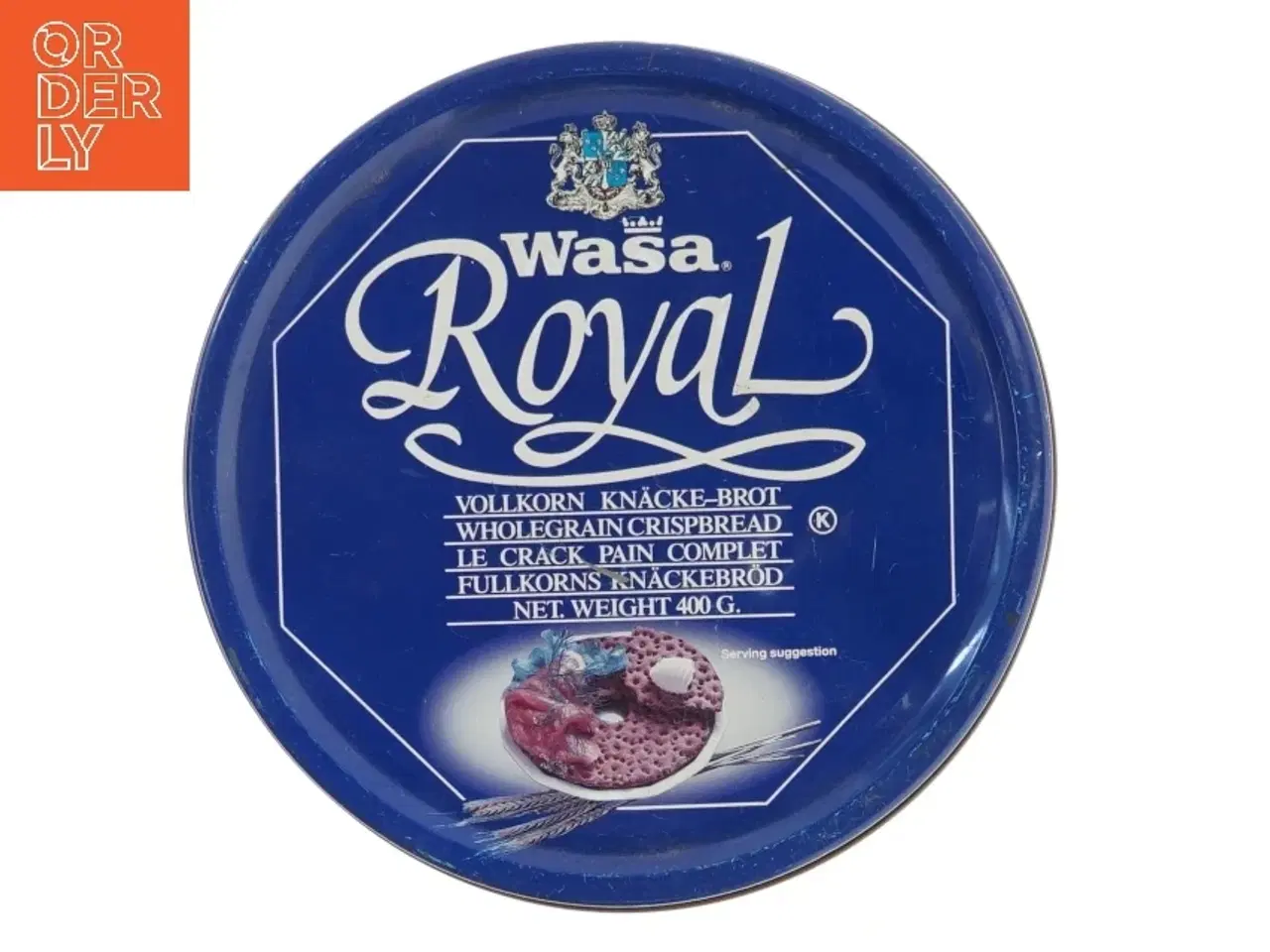 Billede 5 - Wasa Royal metalbeholder fra Wasa (str. Ø 19,5 cm længde 16 cm)