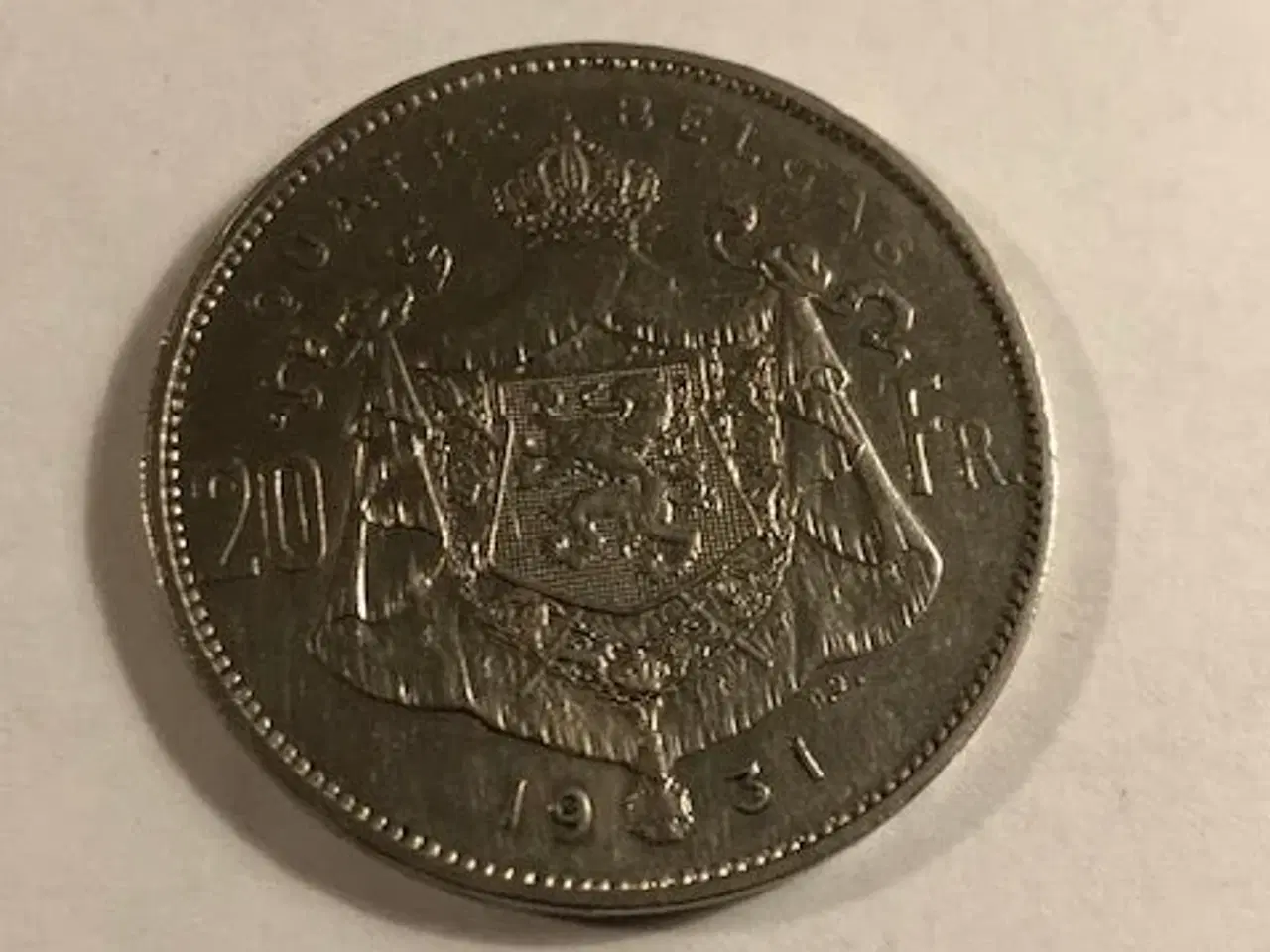 Billede 1 - 20 Francs 1931 Belgium
