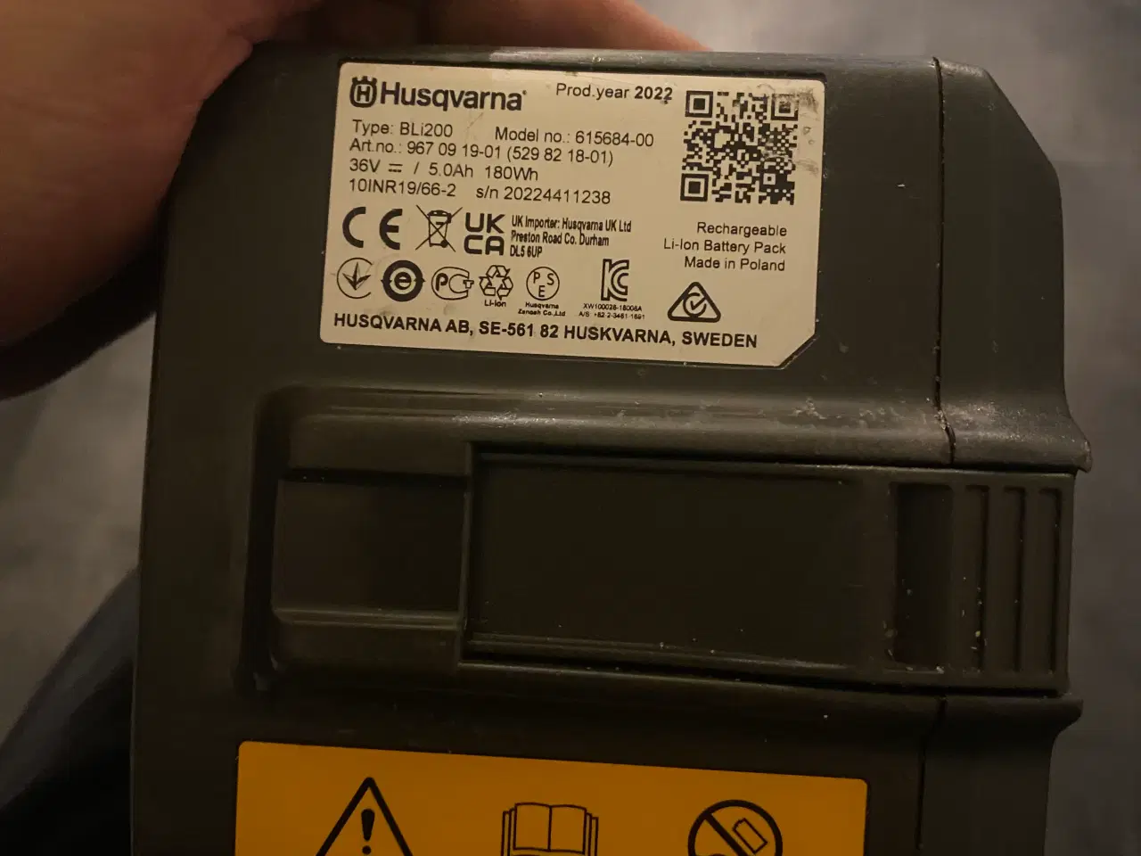 Billede 2 - Husqvarna batteri BLi200