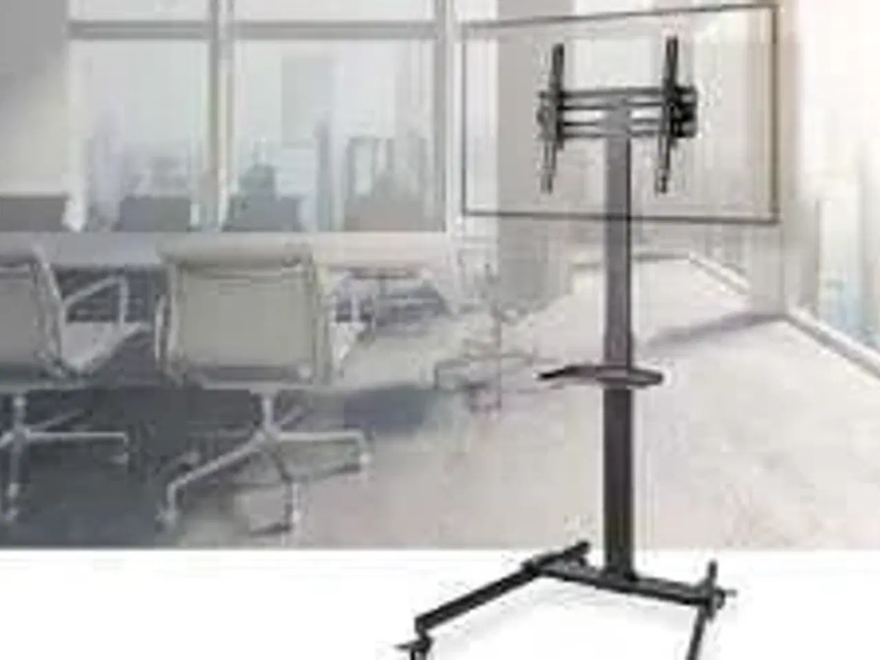 Billede 1 - Nedis TV Stander 32-55" med Hylde og Hjul (35kg) Sort