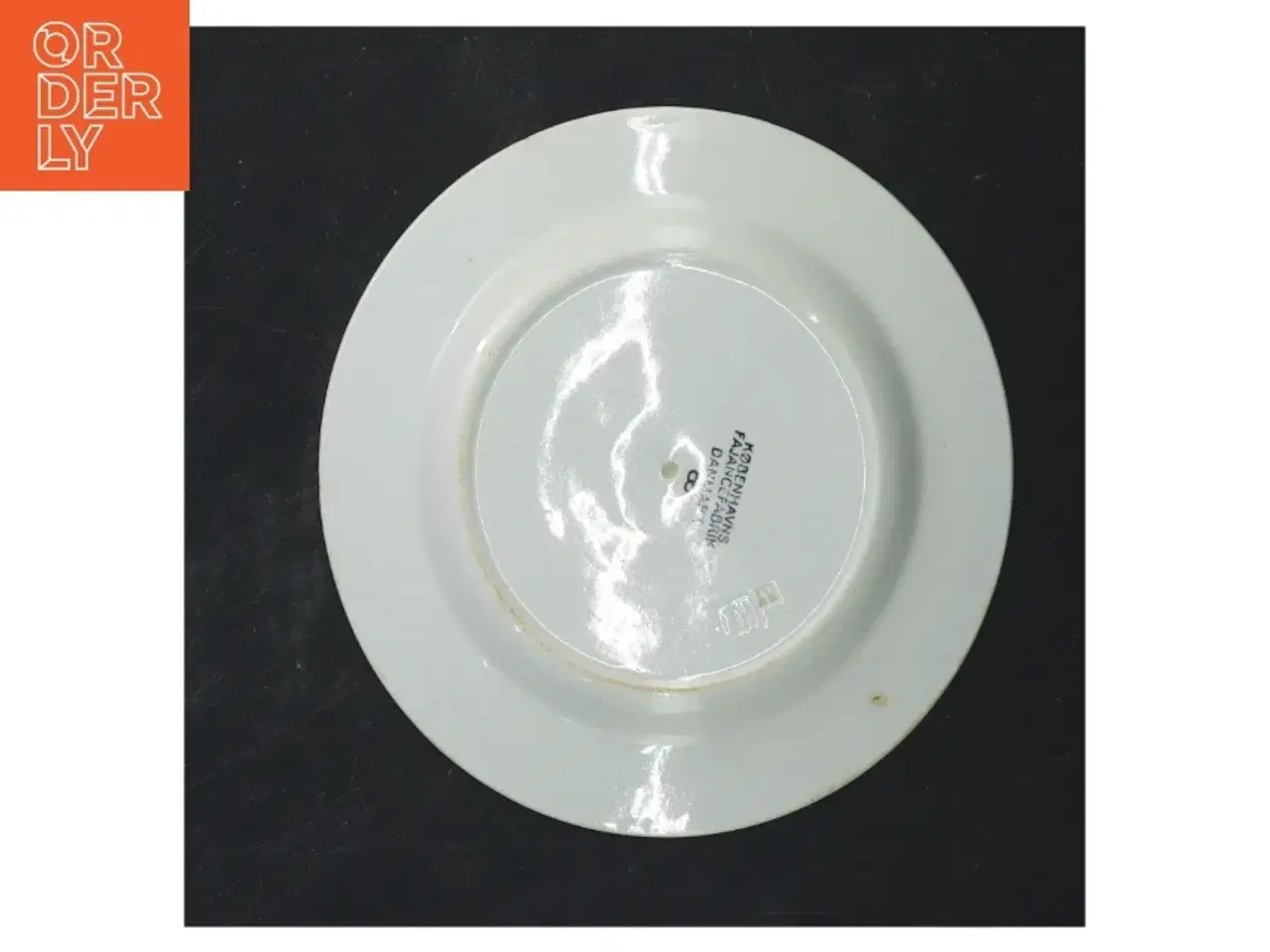 Billede 4 - Porcelænstallerkener med blå kant fra Københavns Fajance et Fabrik (str. Ø 15 cm)