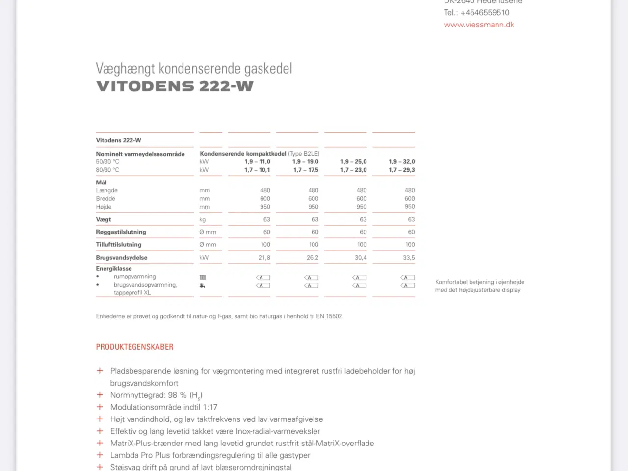 Billede 4 - Viessmann - Vitodens 222-W 1,9-11 KW Gasfyr