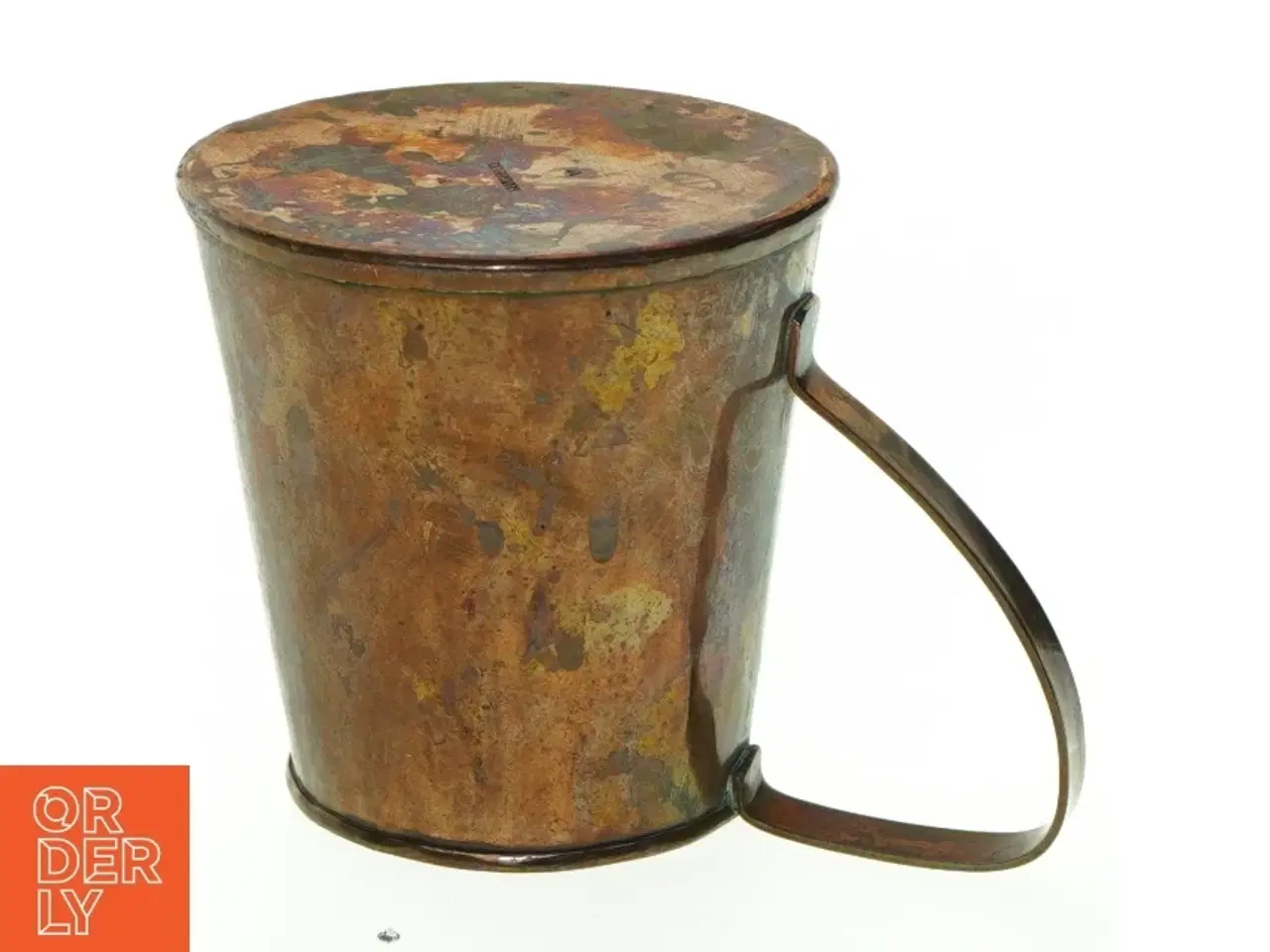 Billede 2 - Antik kobberbæger (str. 8 x 8 cm)