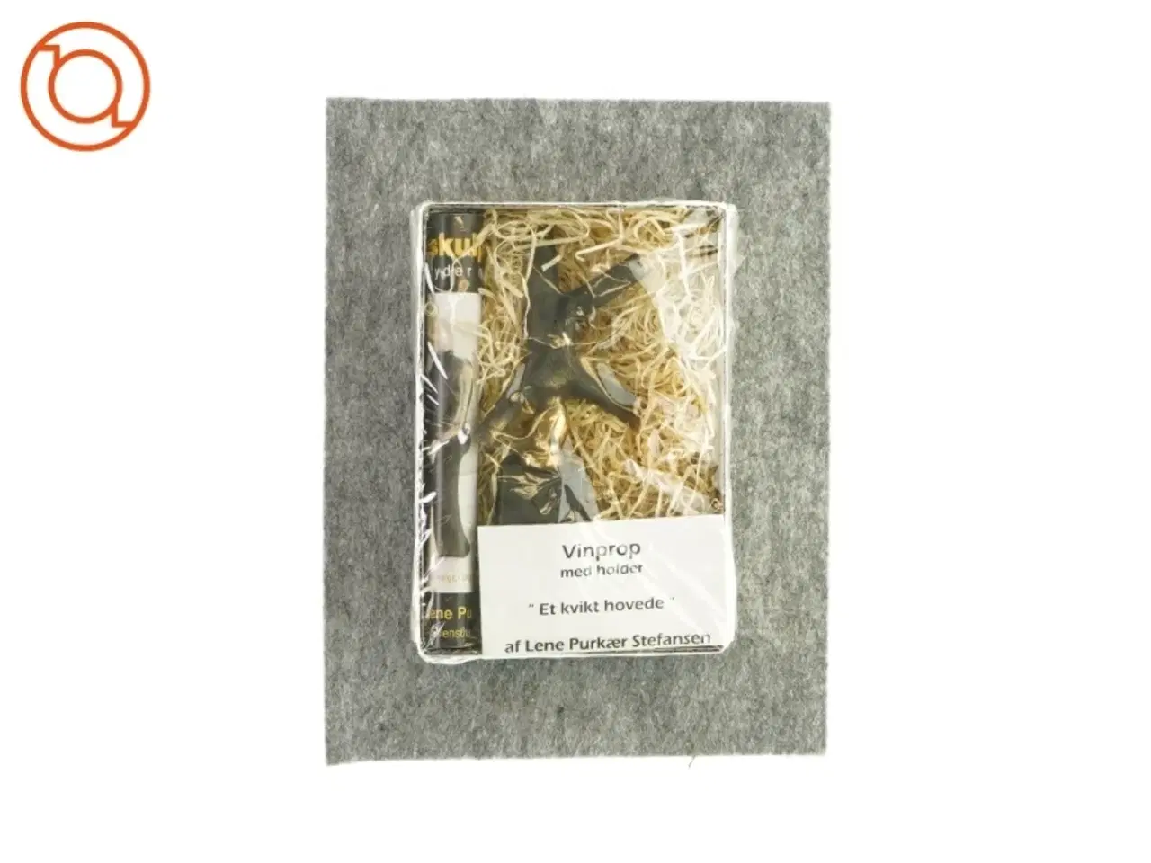 Billede 1 - Vinprop med holder - "Et kvikt hovede"