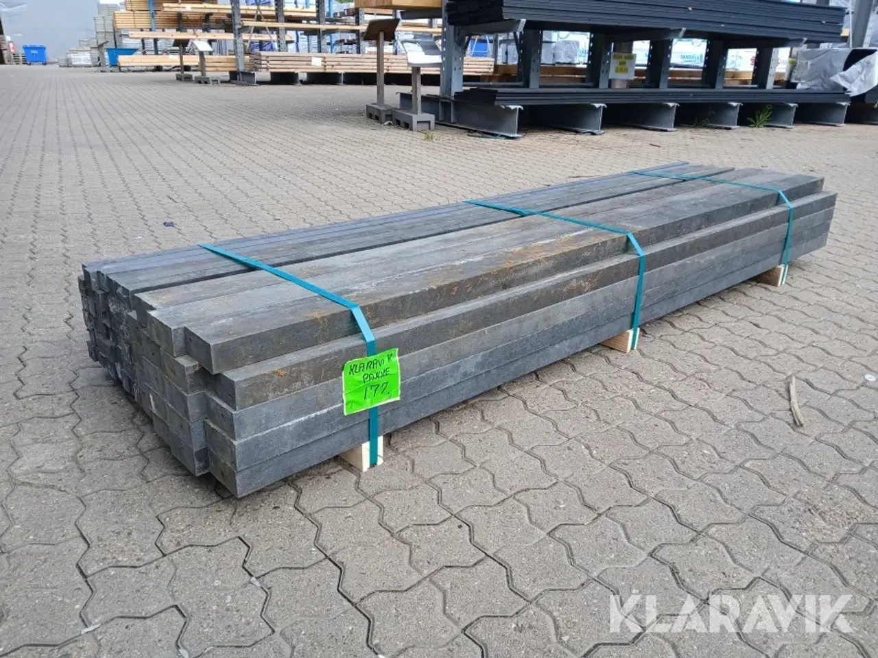Billede 5 - Planker og stolper Retextil sort af genbrugsmateriale 19 planker og 46 stolper
