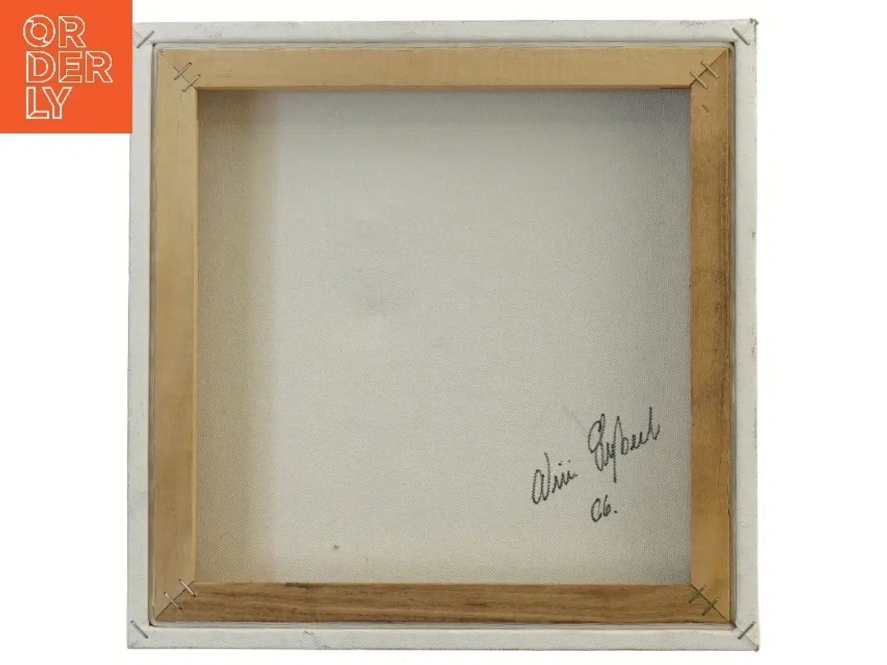 Billede 2 - Maleri med pyramider og symbol (str. 30x30 cm)