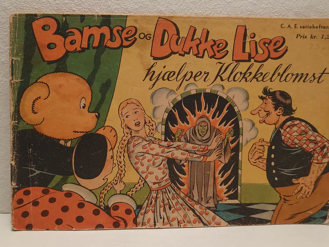 Billede 1 - Bamse hjælper Klokkeblomst. 1.udg.1.oplag. 1949.