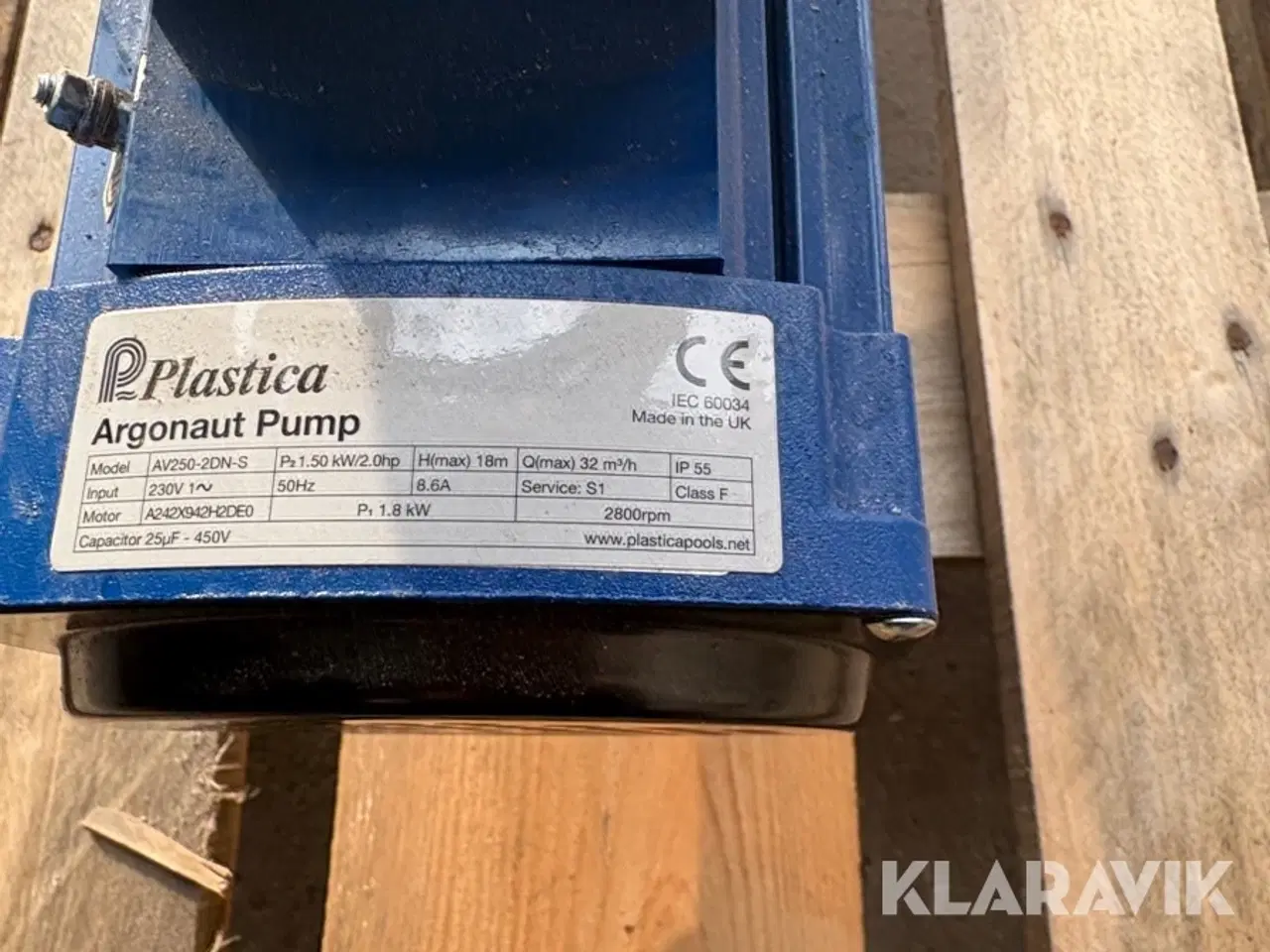 Billede 8 - Pool Pumpe Plastica Argonaut pump AV250-2DN-S til pool