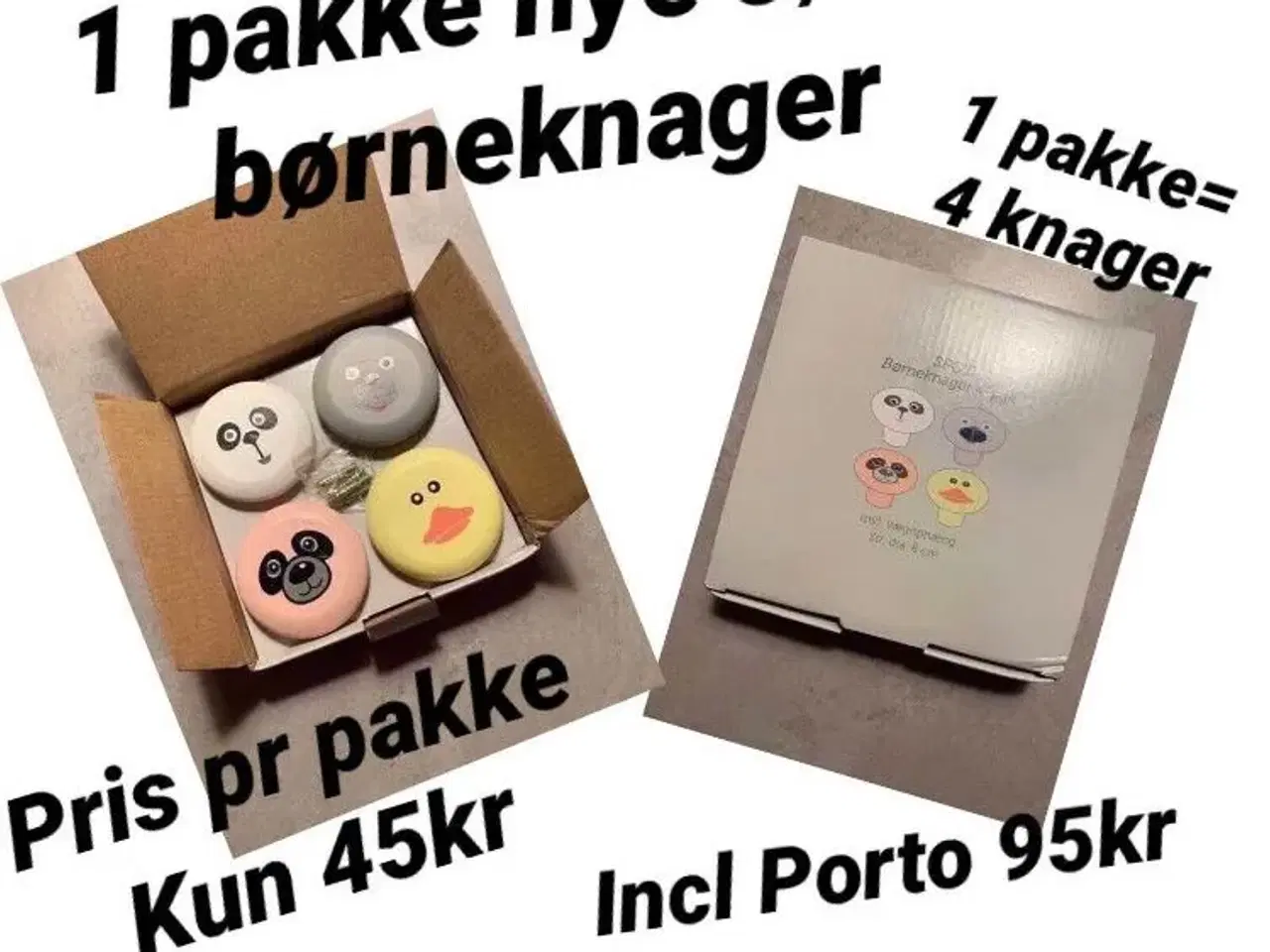 Billede 1 - 1 pakke nye søde børneknager