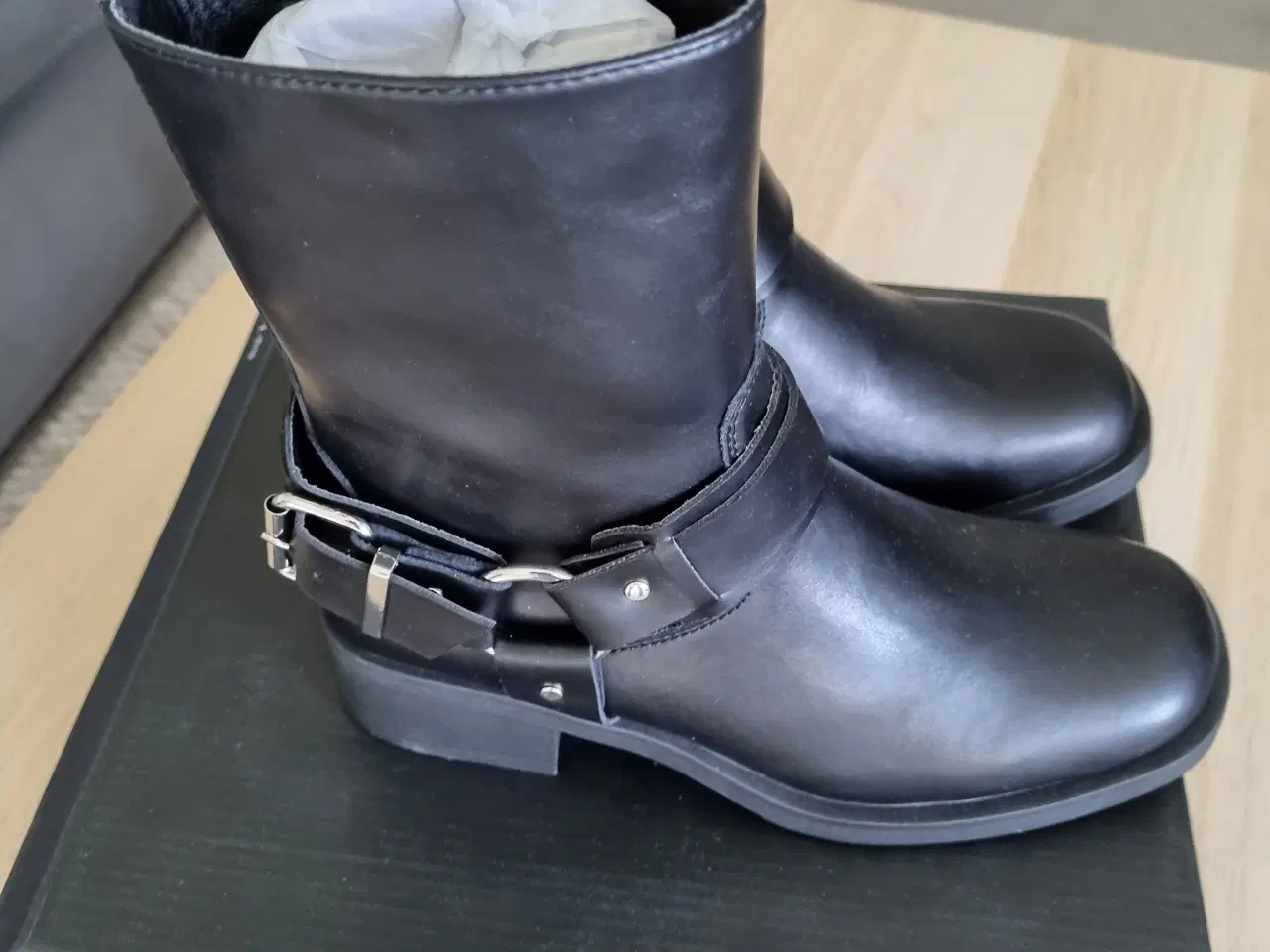 Billede 2 - Duffy 71-62801 Bikerstøvle sort læder str 37