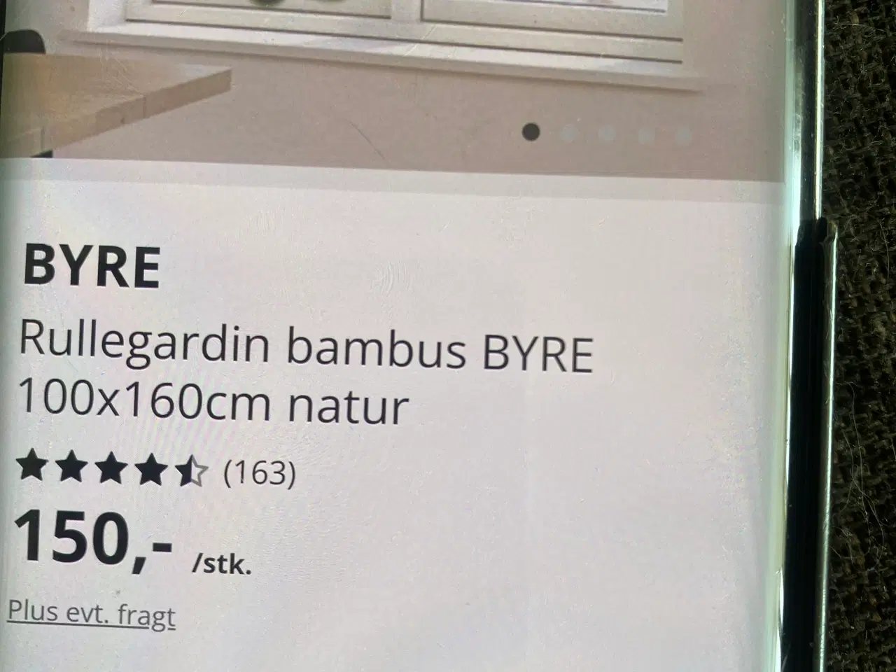 Billede 1 - Bambus rullegardin 