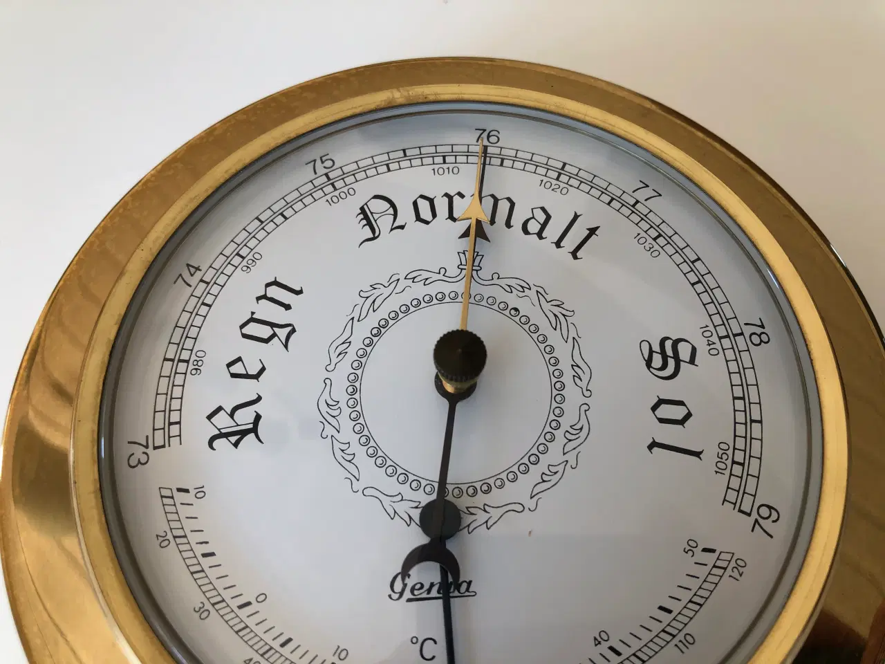 Billede 7 - Genia skibsbarometer i messing