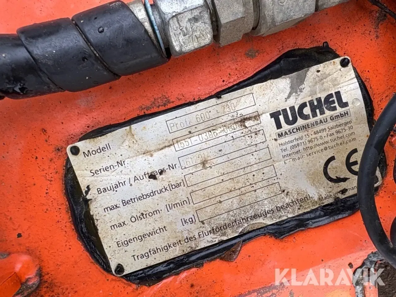 Billede 6 - Hydraulisk kost med vandtank Tuchel Profi 600