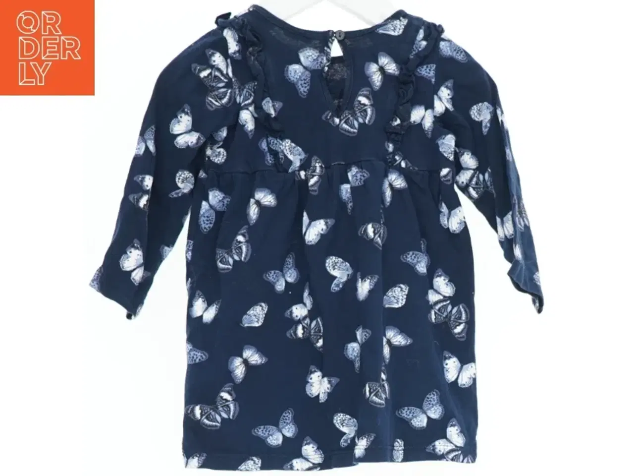 Billede 2 - Blå kjole med sommerfugle print fra H&M (str. 74)