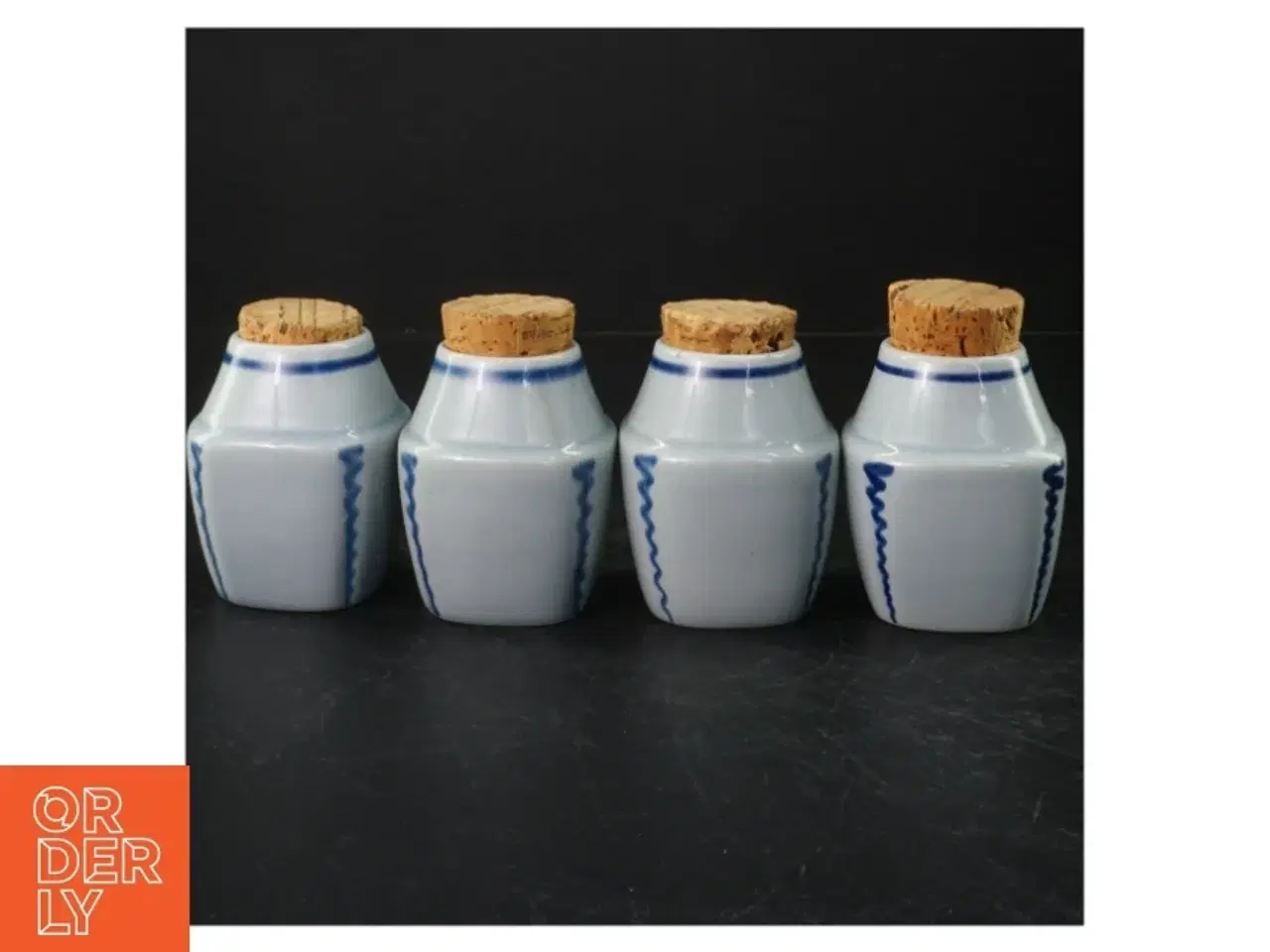 Billede 2 - Porcelænskrydderikrukker fra Søholm (str. 11x6 cm)