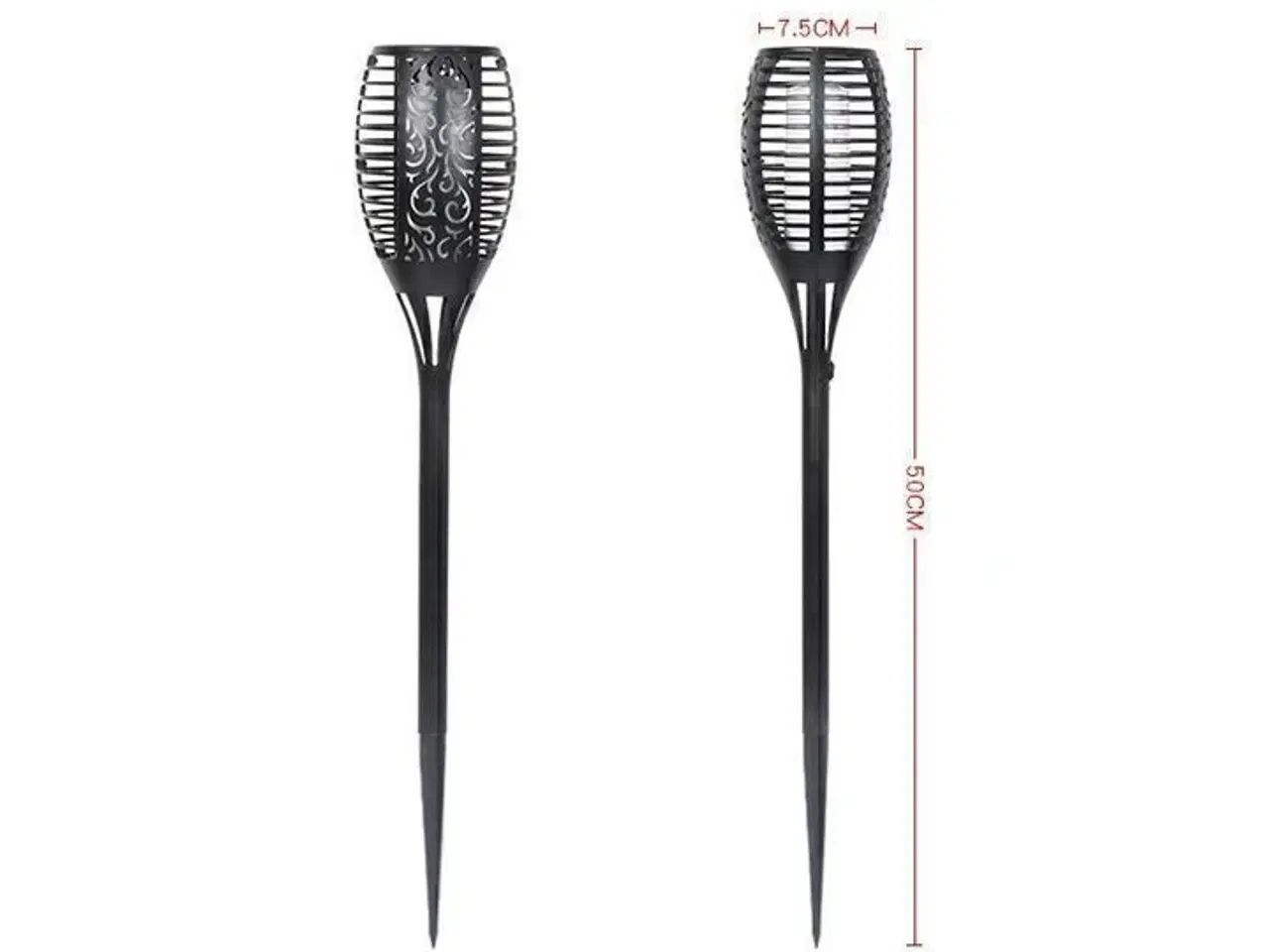 Billede 2 - 8 stk. LED havelygte med flammende lys