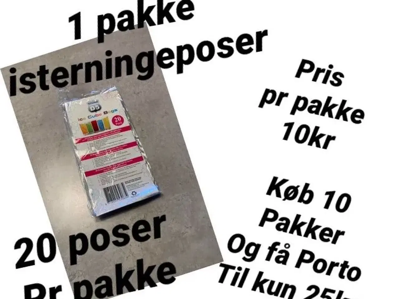 Billede 1 - 1 pakke med 20 stk isterningeposer